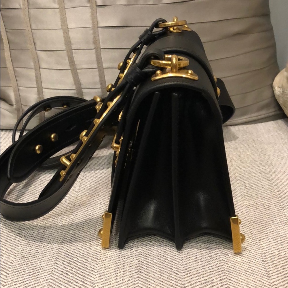 Authentic Black Prada City Saffiano Cahier Bag - Picture 4 of 8